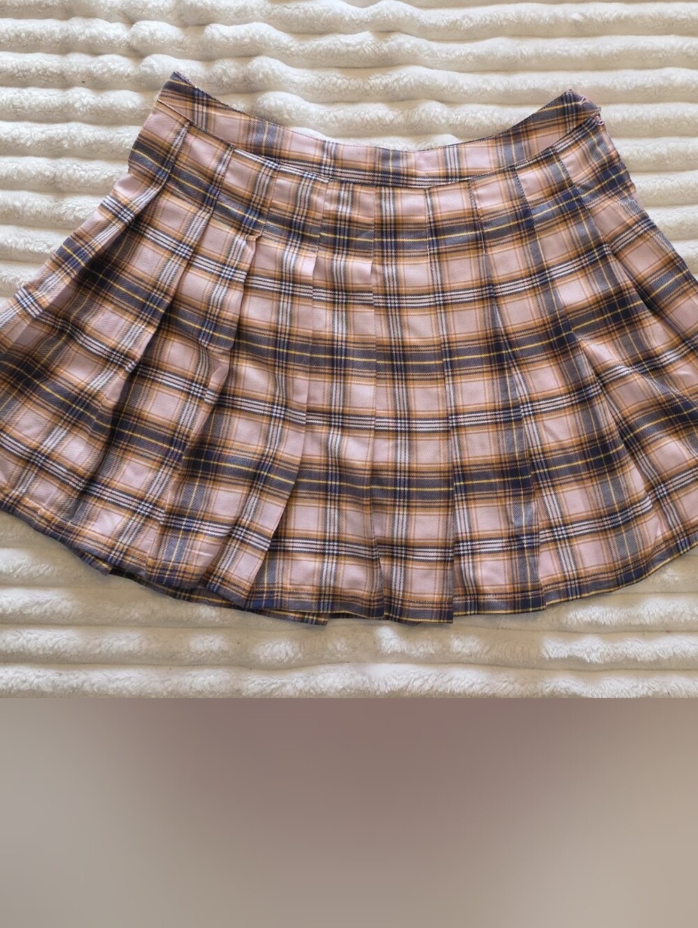Forever 21 Pink Plaid Pleated Mini Skirt